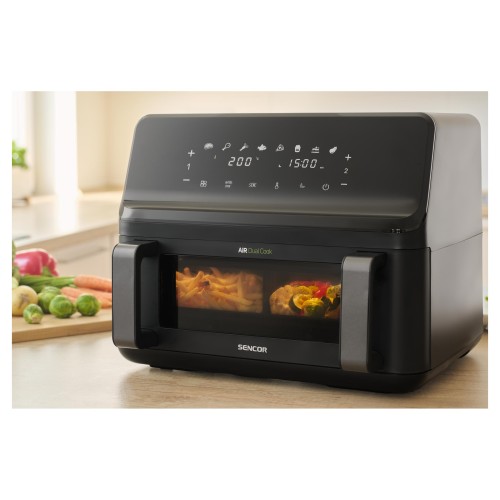 Sencor Φριτέζα Αέρα Vita Fryer SFR 9650BK με διπλό κάδο 9Lt