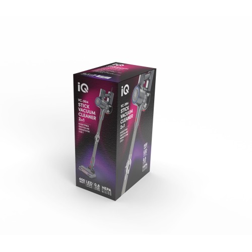 IQ Ηλεκτρική Σκούπα Stick 2 σε 1 VC-994, ηλεκτρικό πέλμα με LED φωτισμό και αναδιπλούμενο σωλήνα