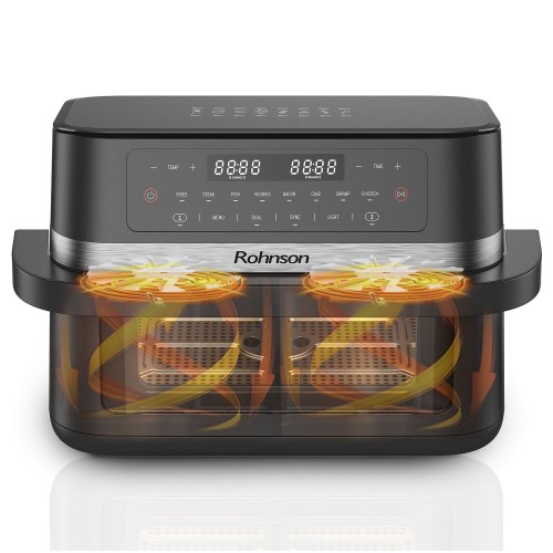 Rohnson Φριτέζα Αέρος - Air Fryer R-2881 11.5lt με Διπλό Κάδο
