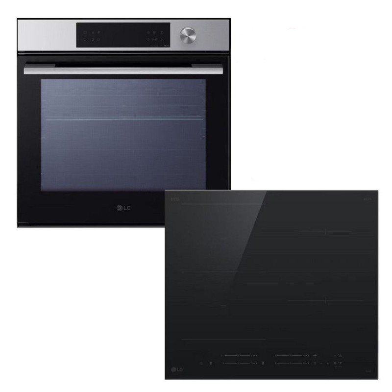 LG Σετ Εντοιχιζόμενος Φούρνος Ανω Πάγκου WSED7612S + Εστία Επαγωγική CBIZ2435B InstaView 76lt με Πυρόλυση