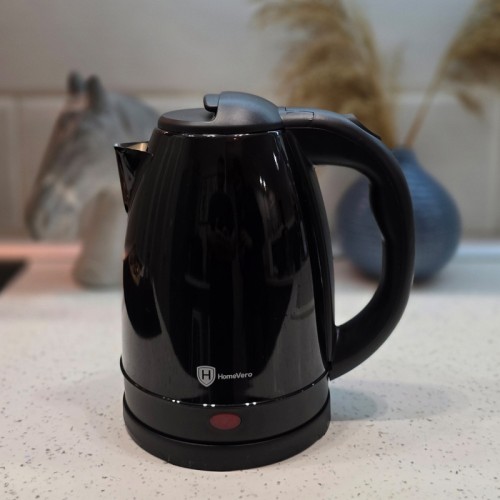 HomeVero Ανοξείδωτος Βραστήρας Nερού HV-BSSK1.7 1.7L 1500W Μαύρο