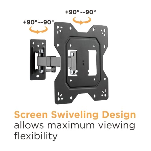 Powertech Επιτοίχια βάση τηλεόρασης PT-1128, 23-43