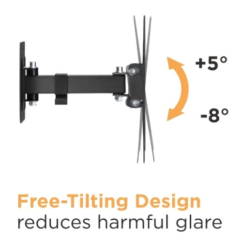 Powertech Επιτοίχια βάση τηλεόρασης PT-1128, 23-43