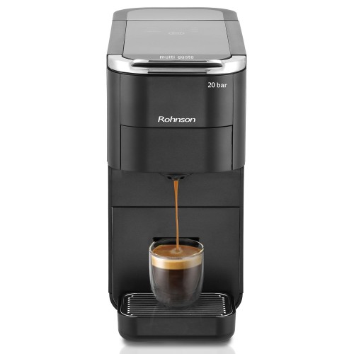 Rohnson Καφετιέρα Espresso R-98055 Multicapsule 5 σε 1 Μαύρη 1545W Πίεσης 20bar