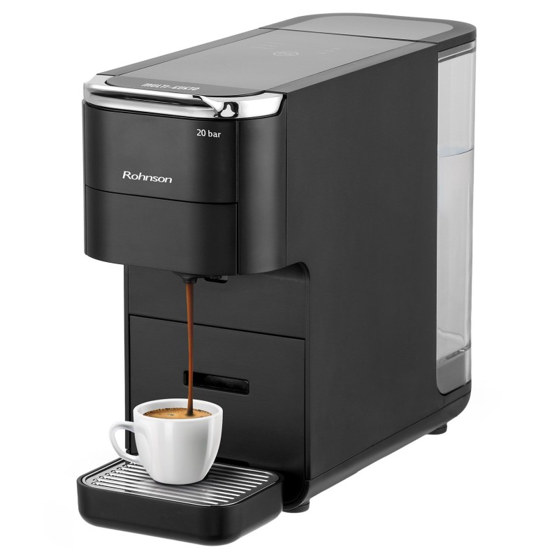 Rohnson Καφετιέρα Espresso R-98055 Multicapsule 5 σε 1 Μαύρη 1545W Πίεσης 20bar
