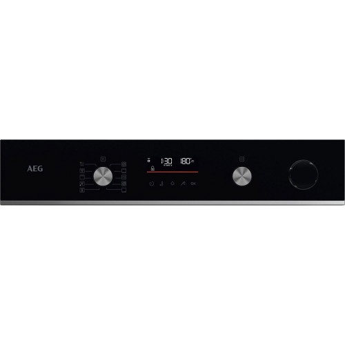 AEG Εντοιχιζόμενος Φούρνος Ανω πάγκου TR6PB531SB 6000 SenseCook Black με Πυρόλυση