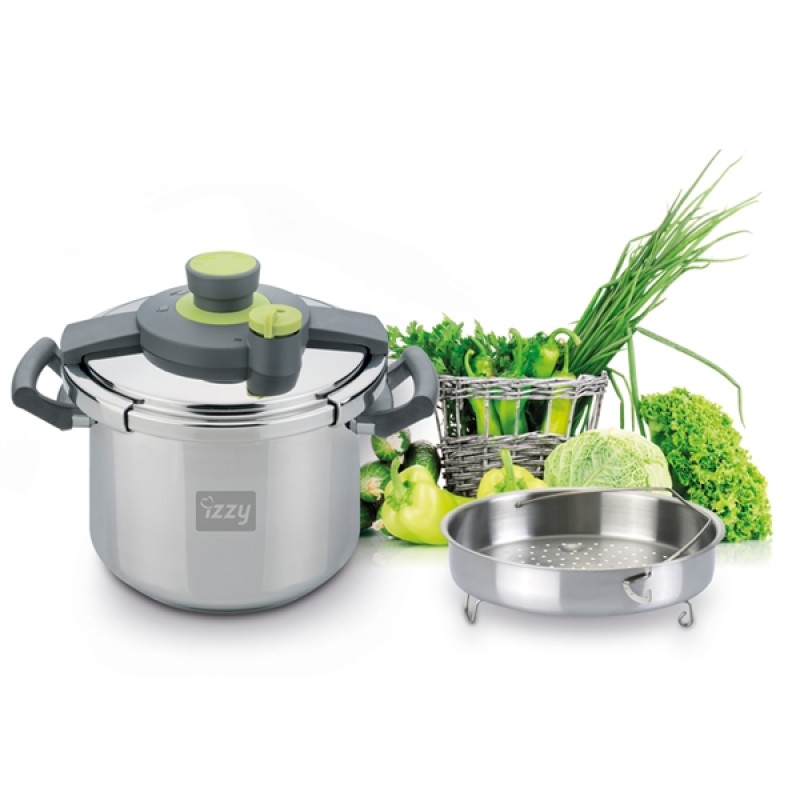 Izzy Χύτρα Ταχύτητας Natura 8Lt + Καλάθι Ατμού (213103)
