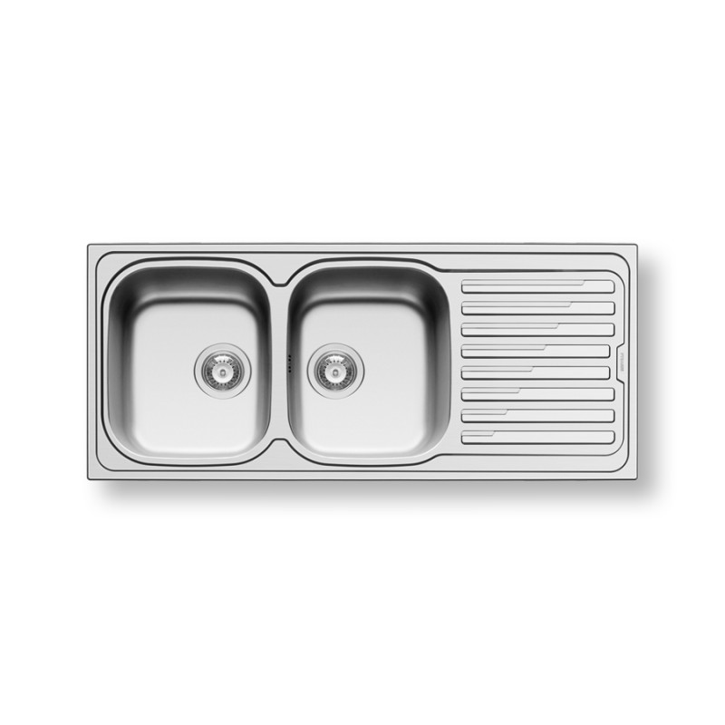 Pyramis Νεροχύτης Ένθετος Αντιστρεφόμενος Λείος Amaltia (116X50) 2B 1D 107118201