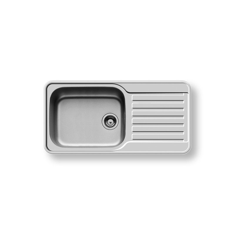 Pyramis Νεροχύτης Ένθετος Αντιστρεφόμενος Λείος Space Plus (96x48) 1B 1D 108716701