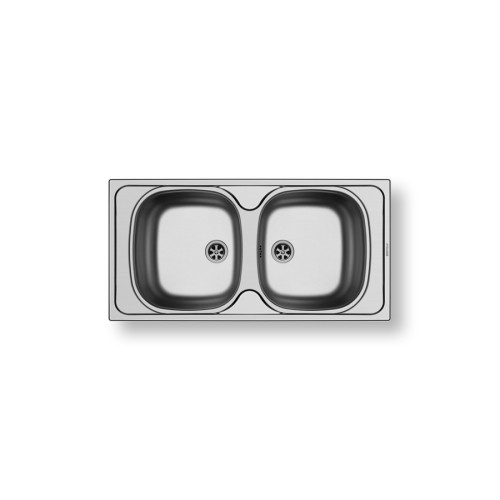 Pyramis Νεροχύτης Ένθετος Λείος Basic E33/33 (86Χ43,5) 100150801