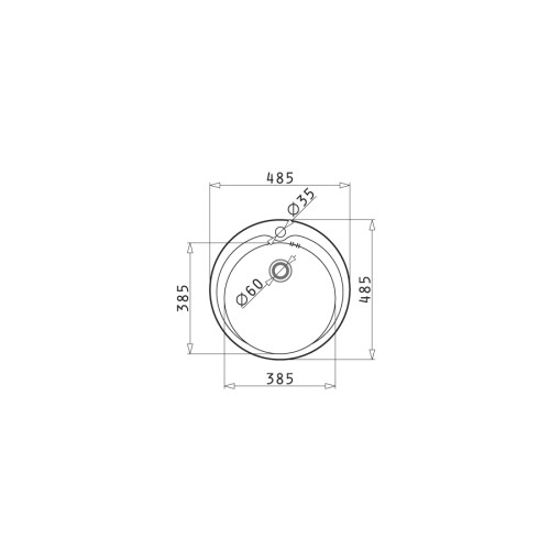 Pyramis Νεροχύτης Ένθετος Λείος Kiba 100053501