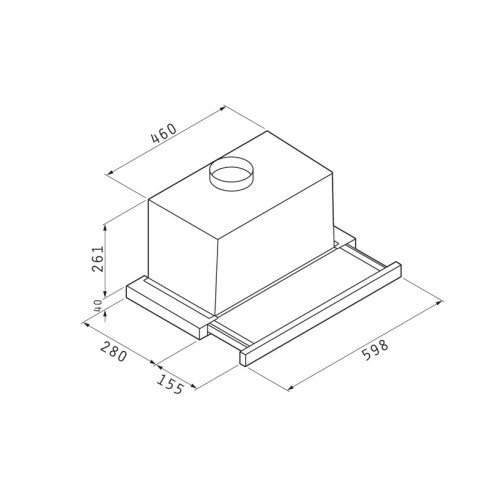 Pyramis Απορροφητήρας Συρόμενος Essential Turbo 60cm Inox (065017502)