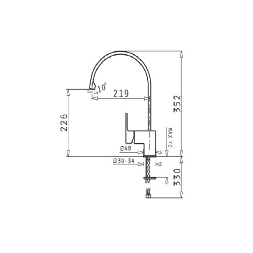Pyramis Μπαταρία Κουζίνας Premium Arioso Χρωμέ 095061001