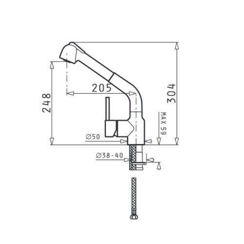 Pyramis Μπαταρία Κουζίνας classic Balata Χρωμέ 095161001