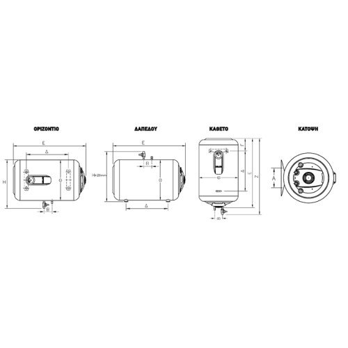 Elco Ηλεκτρικός θερμοσίφωνας Duro Glass 80L Κάθετος 4,0kW (177016)