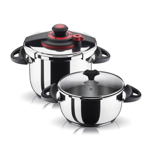 Pyramis Χύτρα Ταχύτητας Σετ Optimum Plus 2x2 8Lt + 4.5Lt (014004601)