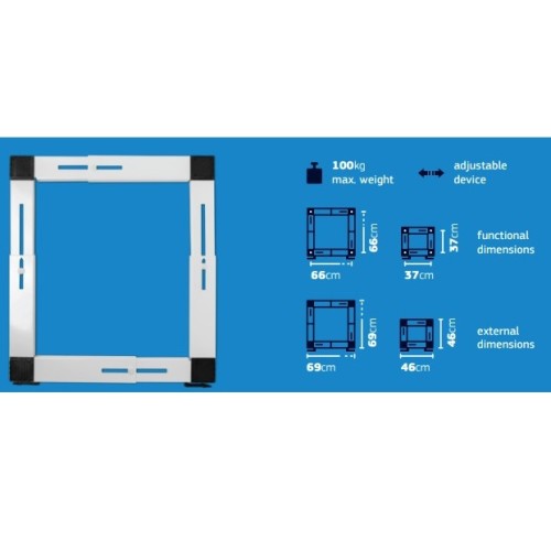 Roller Βάση Κουζίνας Τροχήλατη Λευκή (00682)