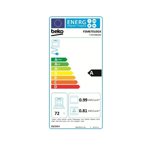 Beko Κεραμική Κουζίνα FSM 67010GX