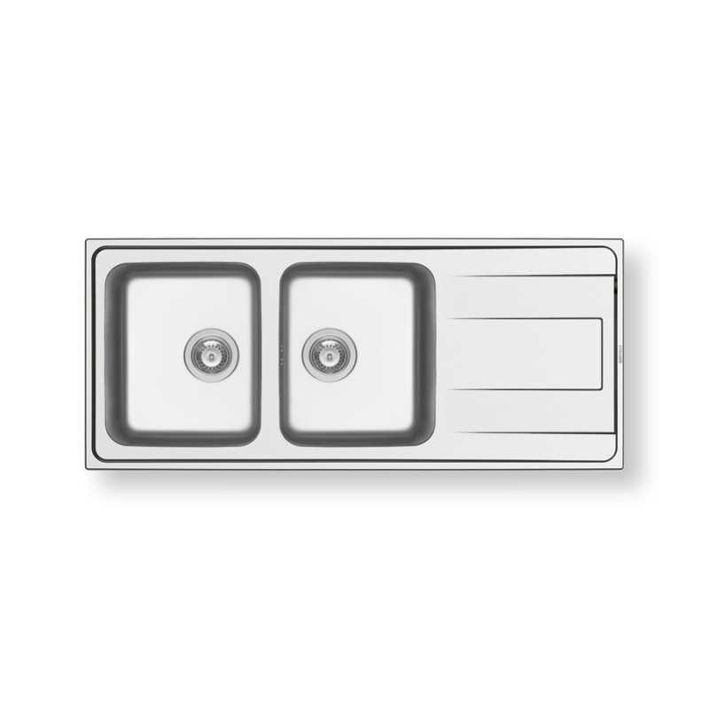 Pyramis Νεροχύτης ένθετος Alea Γυαλισμένος (116x50) 2B 1D Inox 107155101