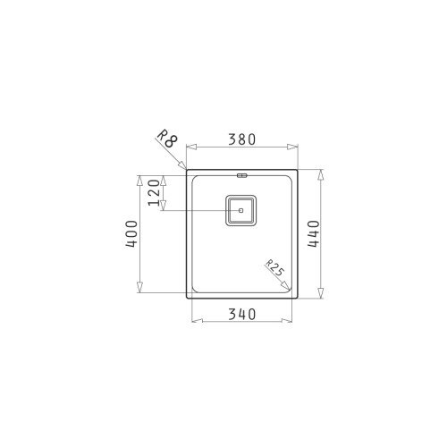 Pyramis Νεροχύτης Ισόπεδος Λείος Lume (34x40) 1B Inox 101023601