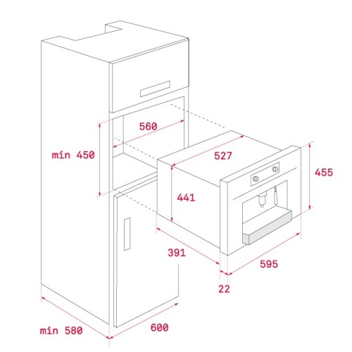 Teka Μηχανή Espresso Εντοιχιζόμενη WISH CLC 855 GM