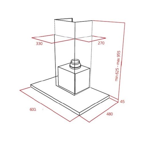 Teka Απορροφητήρας Καμινάδα Τοίχου DSJ 680 Inox 60 cm