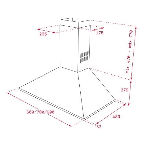 Teka Απορροφητήρας Τζάκι DBP 60 Pro Inox (60cm)