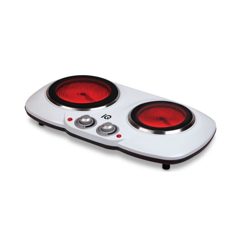 IQ Διπλή Κεραμική Εστία KC-1243 Λευκή