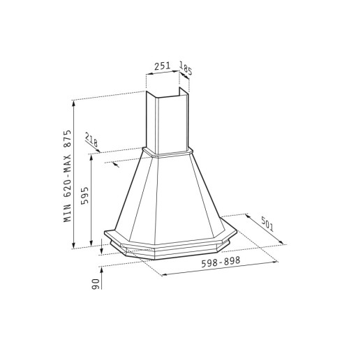 Pyramis Απορροφητήρας Καμινάδα Ρουστίκ Classic 90cm (065018102)