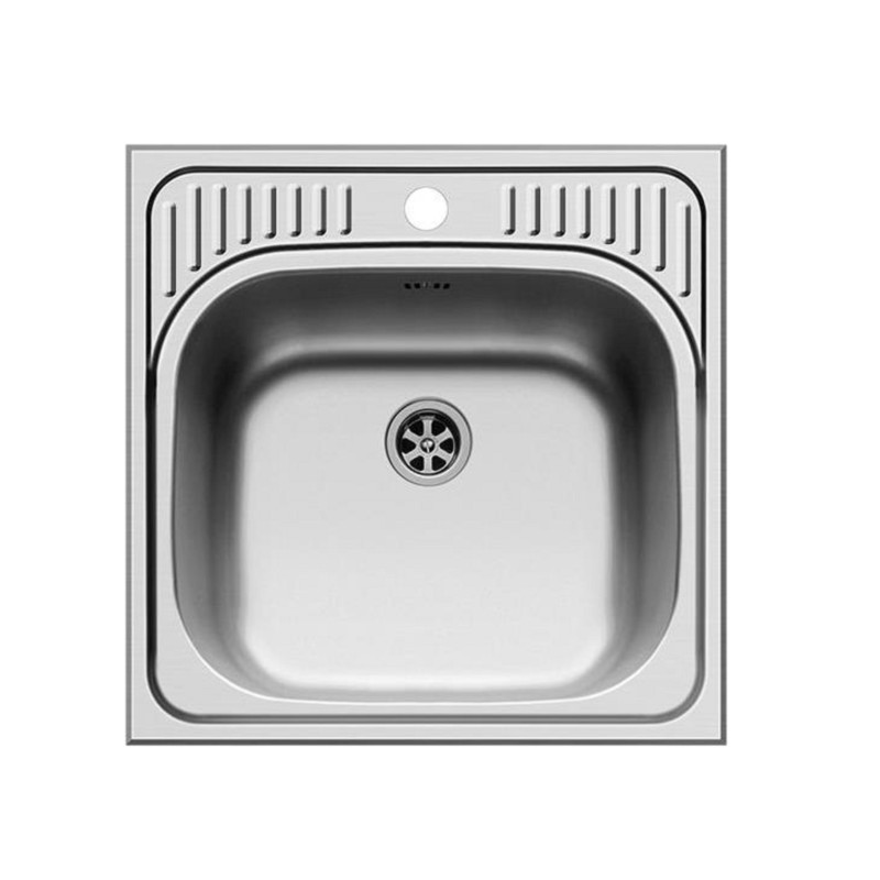 Pyramis Νεροχύτης Ένθετος Γυαλισμένος ET34 Basic 48x48cm (105061001)