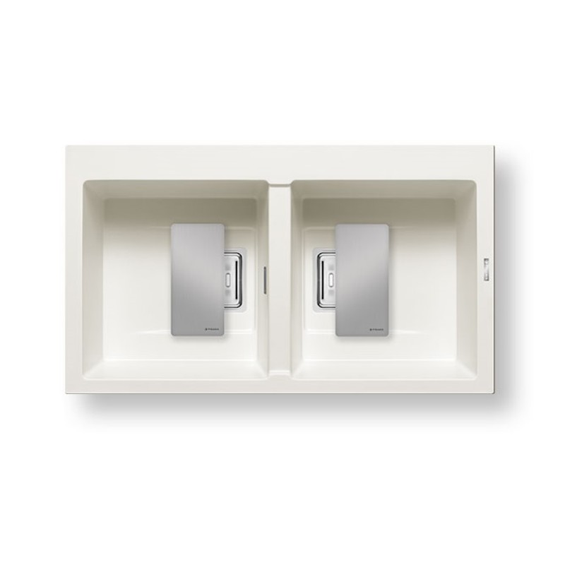 Pyramis Νεροχύτης Ένθετος Pyragranite Kartesio 2B 86x50 Snow (070053811)