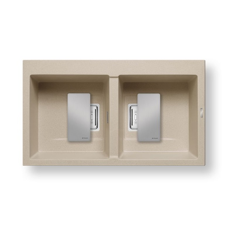 Pyramis Νεροχύτης Ένθετος Pyragranite Kartesio 2B 86x50 Beige (070054011)