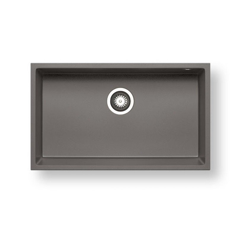 Pyramis Νεροχύτης Υποκαθήμενος Pyragranite Tetragon 1B 70x40 Iron Grey (070068811)