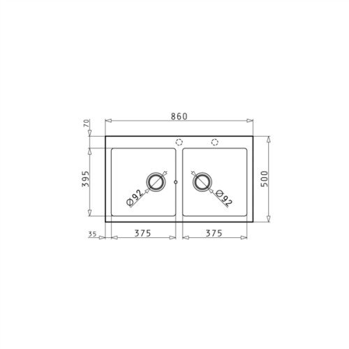 Pyramis Νεροχύτης Pyragranite Athlos 2B 86x50 Carbon (070071311)