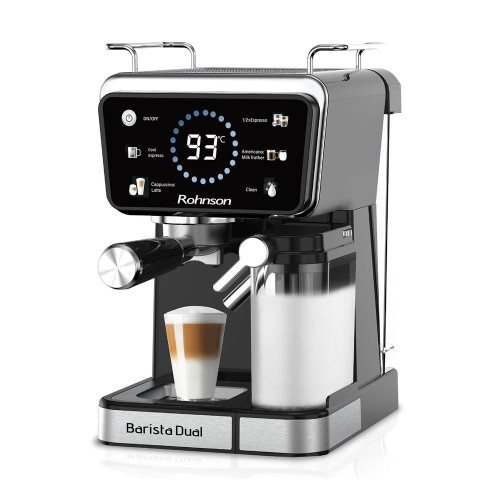 Rohnson Αυτόματη Μηχανή Espresso Barista Dual R-98082 1350W 20bar