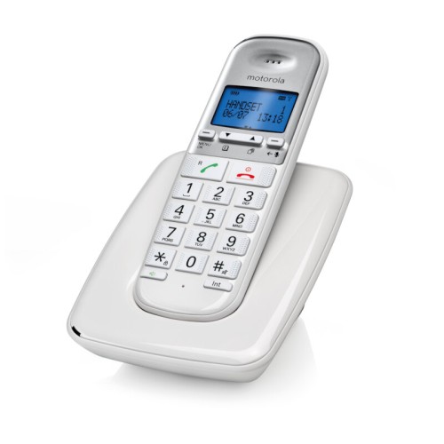 Motorola Ασύρματο Τηλέφωνο S3001 WHITE (Ελληνικό Μενού) Συμβατό με Ακουστικά Βαρηκοΐας (14587-9273)