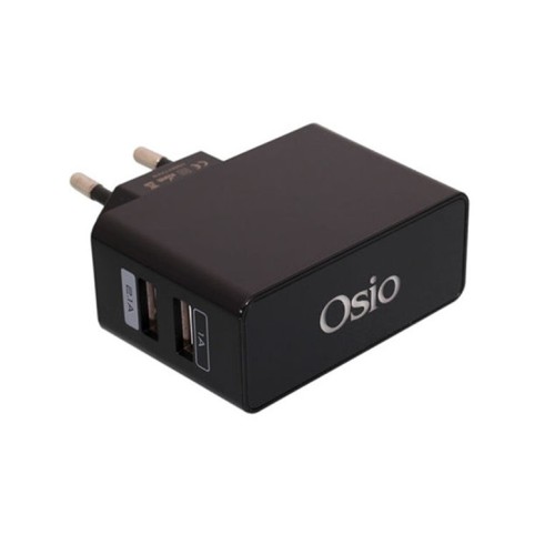 Osio Φορτιστής Ρεύματος OTU-385B 2xUSB και LED 5V Μαύρος