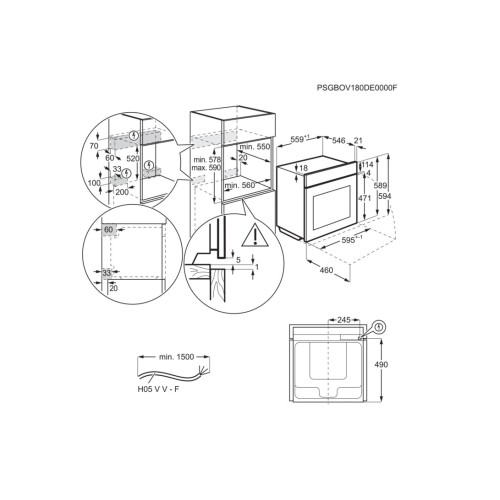AEG Φούρνος Ανω Πάγκου Εντοιχιζόμενος BSK999330M