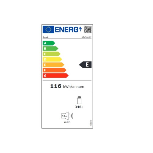 Bosch Ψυγείο Μονόπορτο KSV36AIEP 346lt Inox
