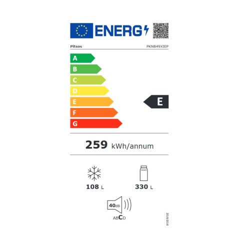 Pitsos Ψυγειοκαταψύκτης PKNB49XIEP Full No Frost 438Lt Inox