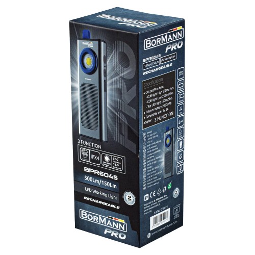 Bormann Φακός Επαναφορτιζόμενος Τριπλής Λειτουργίας BPR6045 Pro