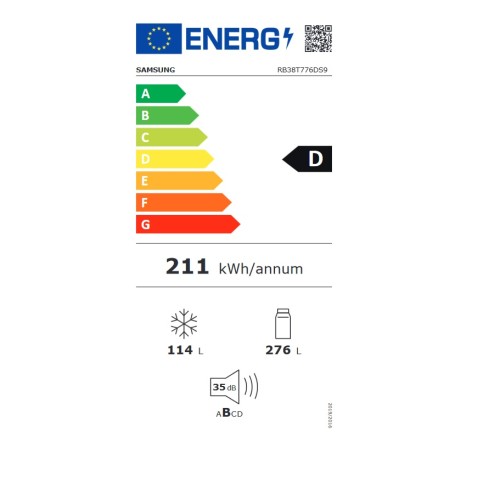 Samsung Ψυγειοκαταψύκτης RB38T776DS9/EF No Frost 390Lt Inox
