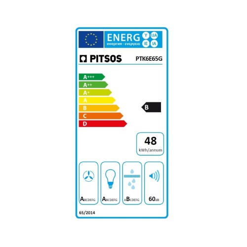 Pitsos Απορροφητήρας Τζάκι PTK6E65G 60cm