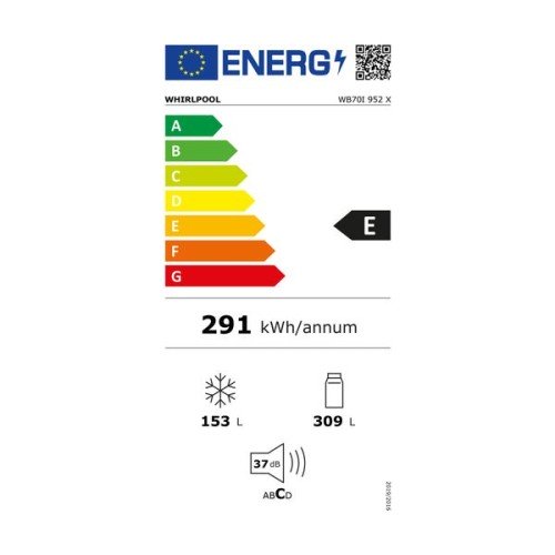 Whirlpool Ψυγειοκαταψύκτης WB 70I 952X Total NoFrost 462lt Inox