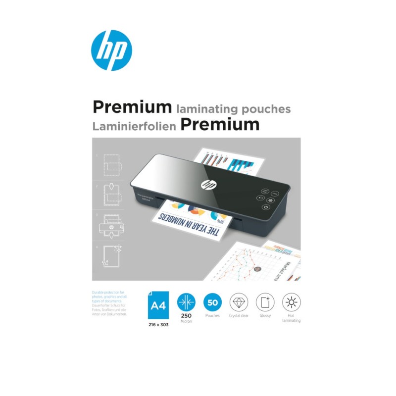 HP Φύλλα Πλαστικοποίησης 9125 Α4 250mic 50τμχ (113049-0024)