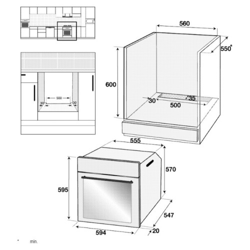Beko Εντοιχιζόμενος Φούρνος Ανω Πάγκου BIM 22302 X
