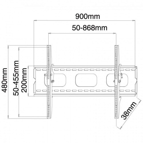 DMP Βάση TV Τοίχου PLB118L για TV 43''-85''