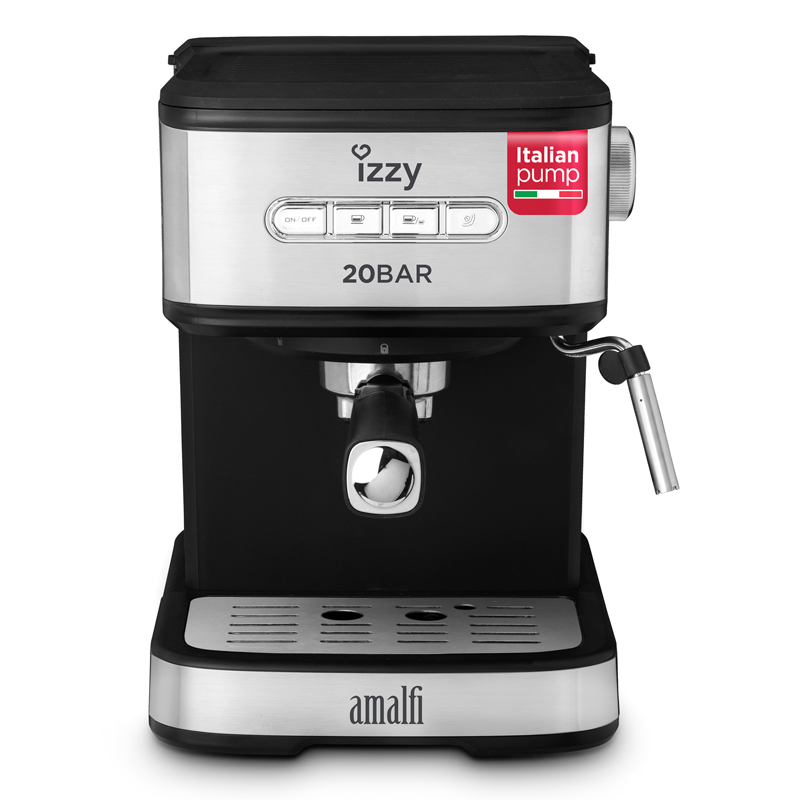 Izzy Μηχανή Espresso Amalfi IZ-6004 (223701) 1000W Πίεσης 20bar Ασημί
