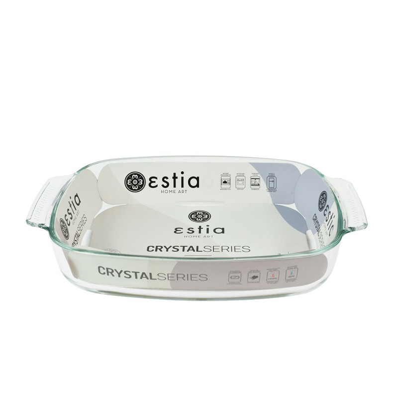 Estia Ταψί Γυάλινο Πυρίμαχο Ορθογώνιο Crystal 01-10607 34x22x6cm 2.9lt