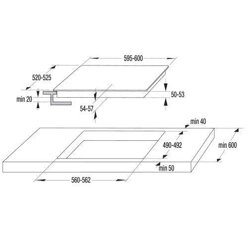 Gorenje Αυτόνομη Κεραμική Εστία ECT641BCSC (730603) 60cm